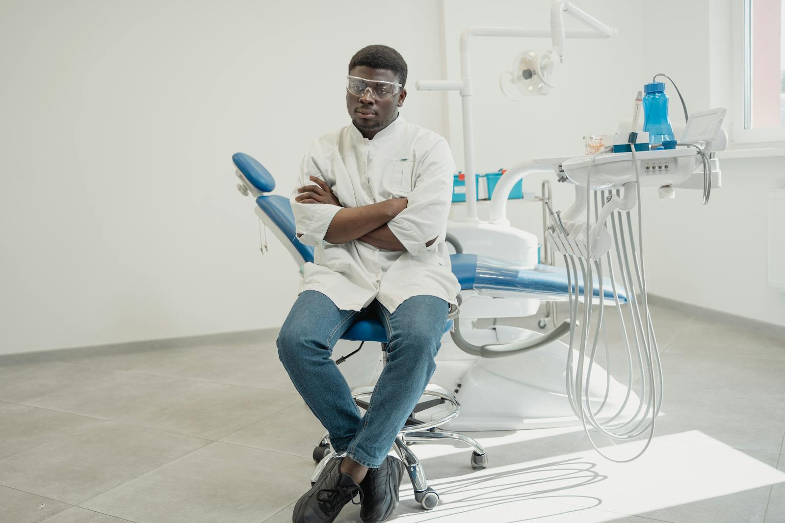 A dentist in the treatment room at Empire Dental